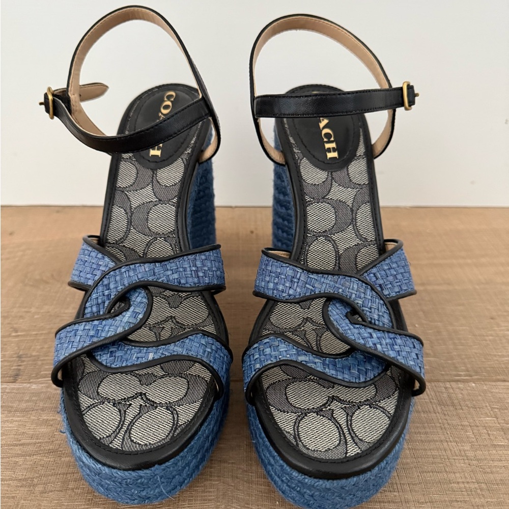 COACH
TALINA RAFFIA BLOCK HEEL ESPADRILLE HEELS